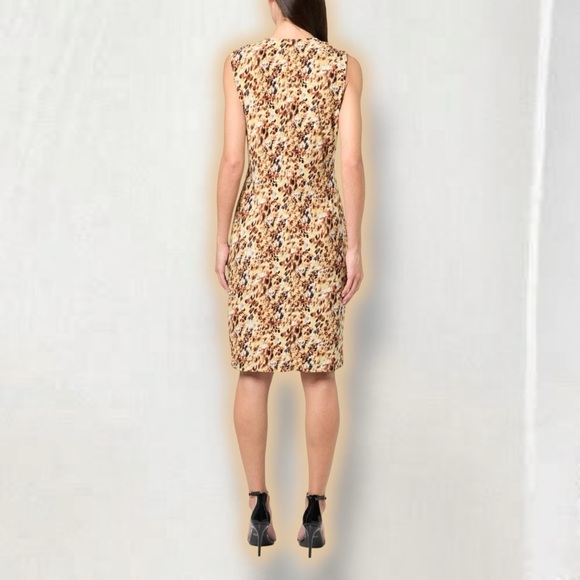 NWT Kasper ‘Naomi’ Everyday Knit Surplice Dress in “Daffodil / Vanilla Ice” 20W - Picture 3 of 16